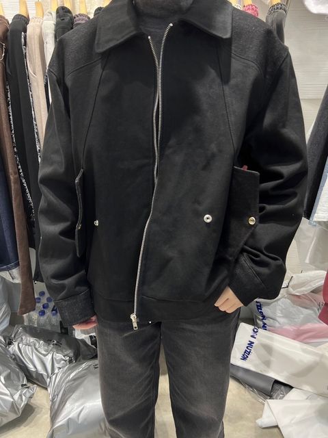 LINE_ALBUM_4DN07   丹寧x帆布拼接硬挺夾克外套 -2色 $1850_241203_1