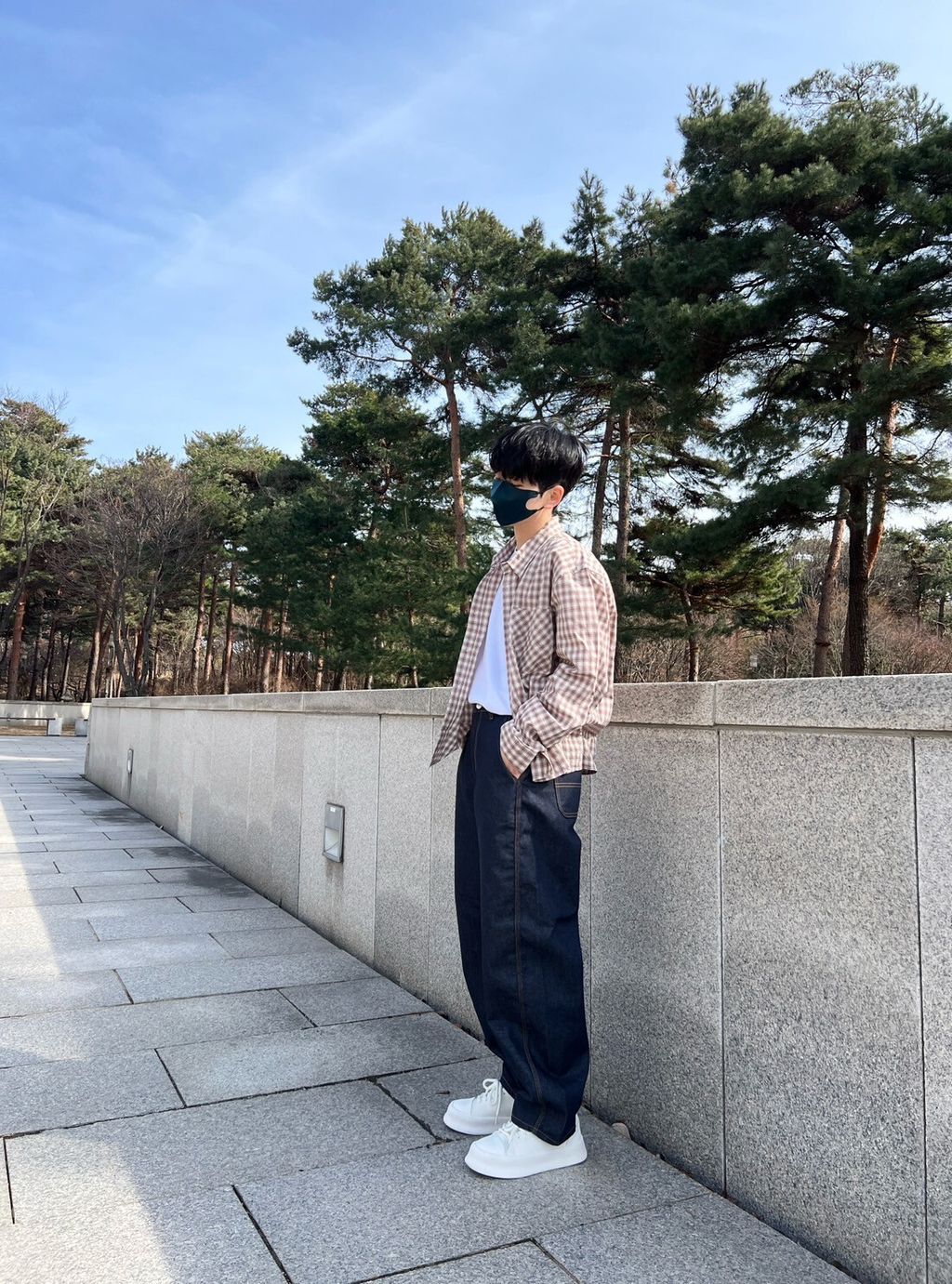 LINE_ALBUM_5MA23 格紋 輕薄 短版長襯 -2色  $1350_250315_10