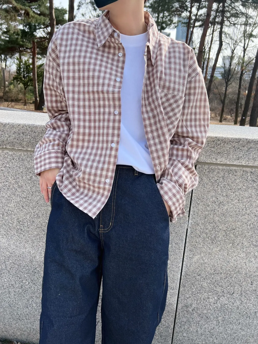 LINE_ALBUM_5MA23 格紋 輕薄 短版長襯 -2色  $1350_250315_7