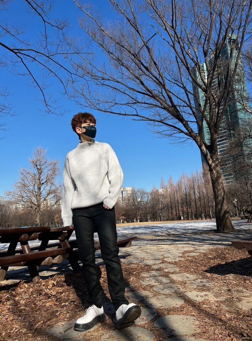 LINE_ALBUM_JM40 人造羊毛落肩斜扣保暖半領毛衣 $1450_240118_32