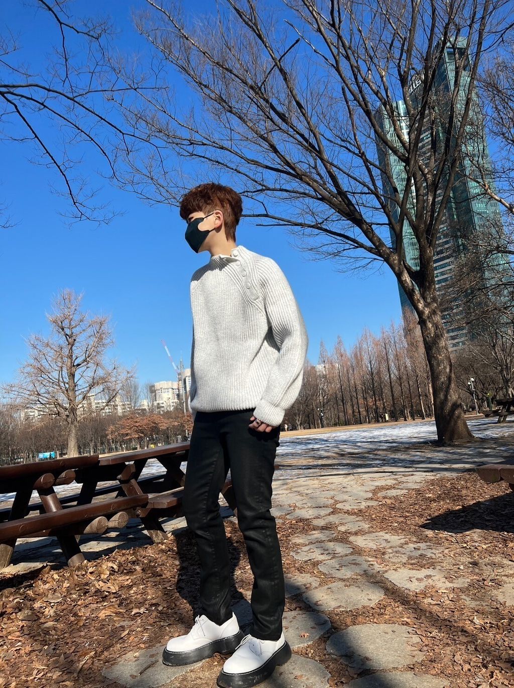 LINE_ALBUM_JM40 人造羊毛落肩斜扣保暖半領毛衣 $1450_240118_34