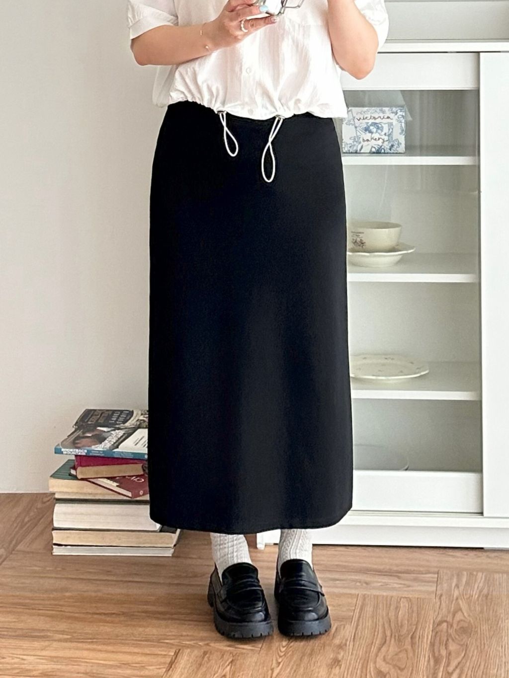 空氣棉修身長裙 (11)