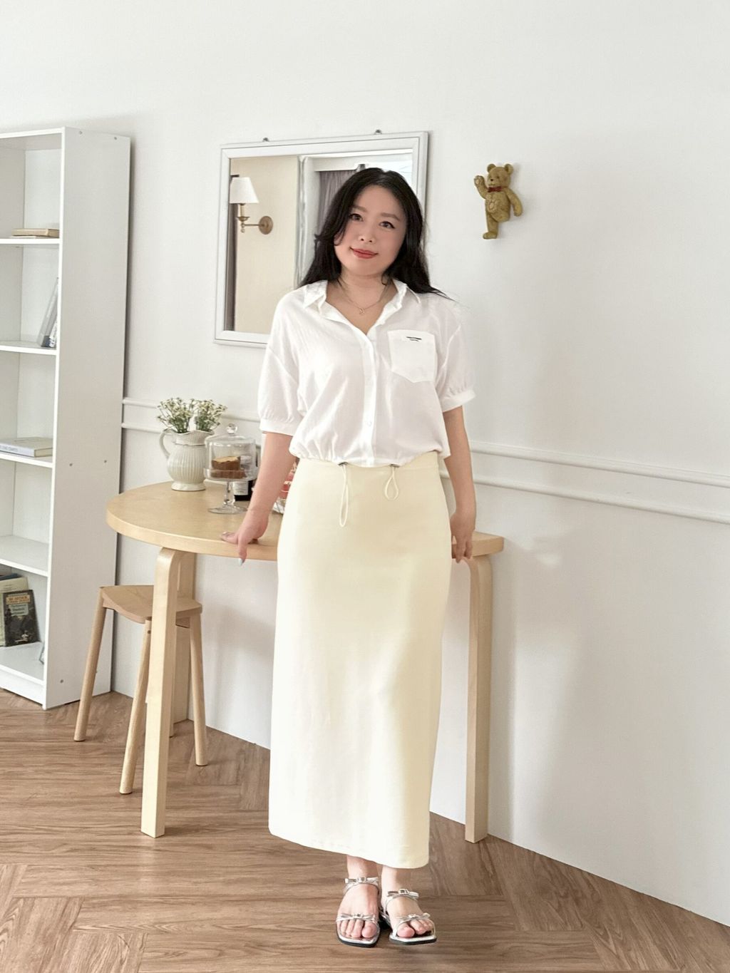 空氣棉修身長裙 (14)