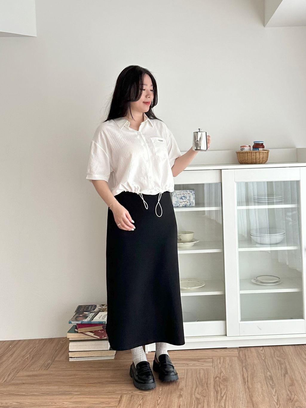 空氣棉修身長裙 (9)