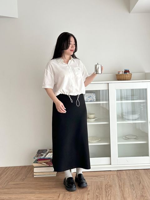 空氣棉修身長裙 (9)