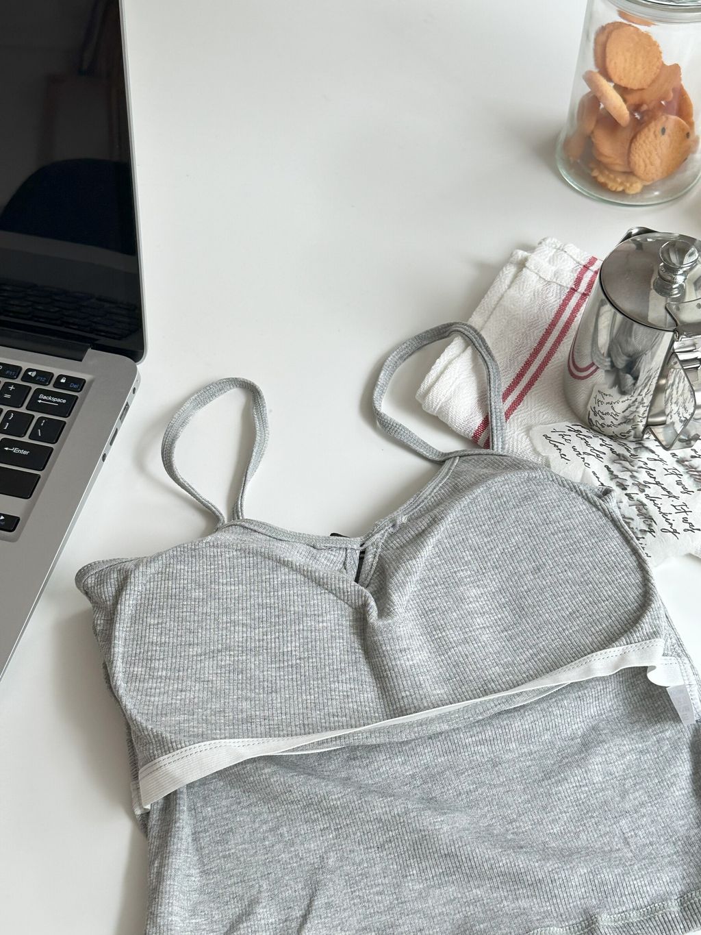 俏皮蝴蝶結螺紋背心(附胸墊) (3)