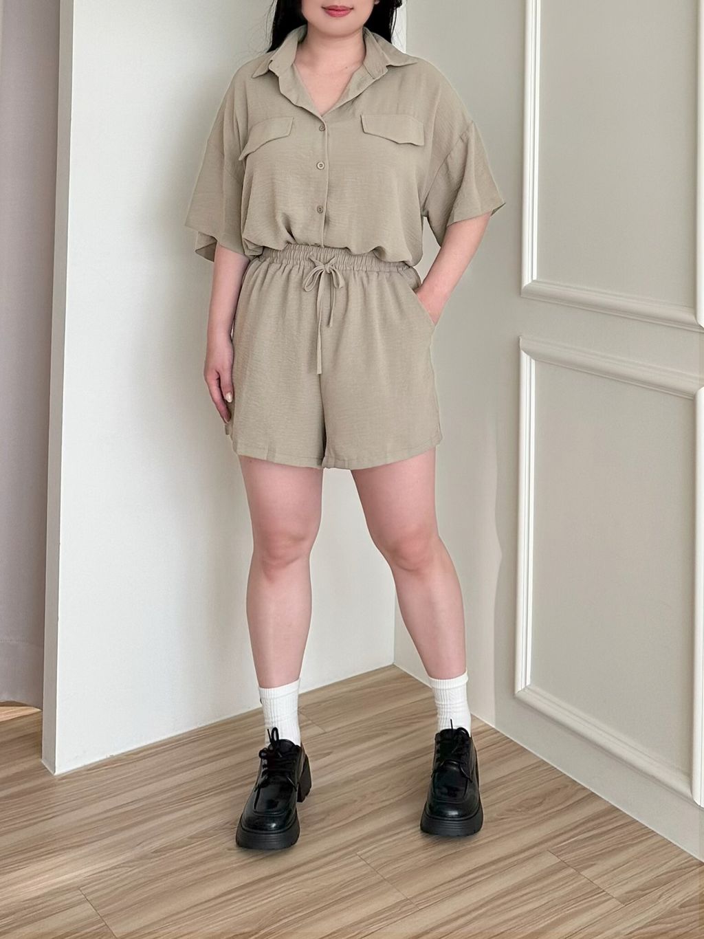 輕飄飄雪紡套裝 (3)