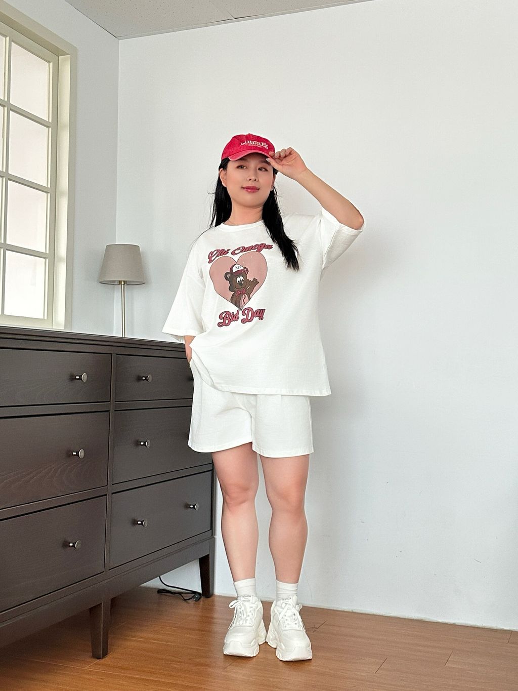 壓褶牛仔短褲 (8)