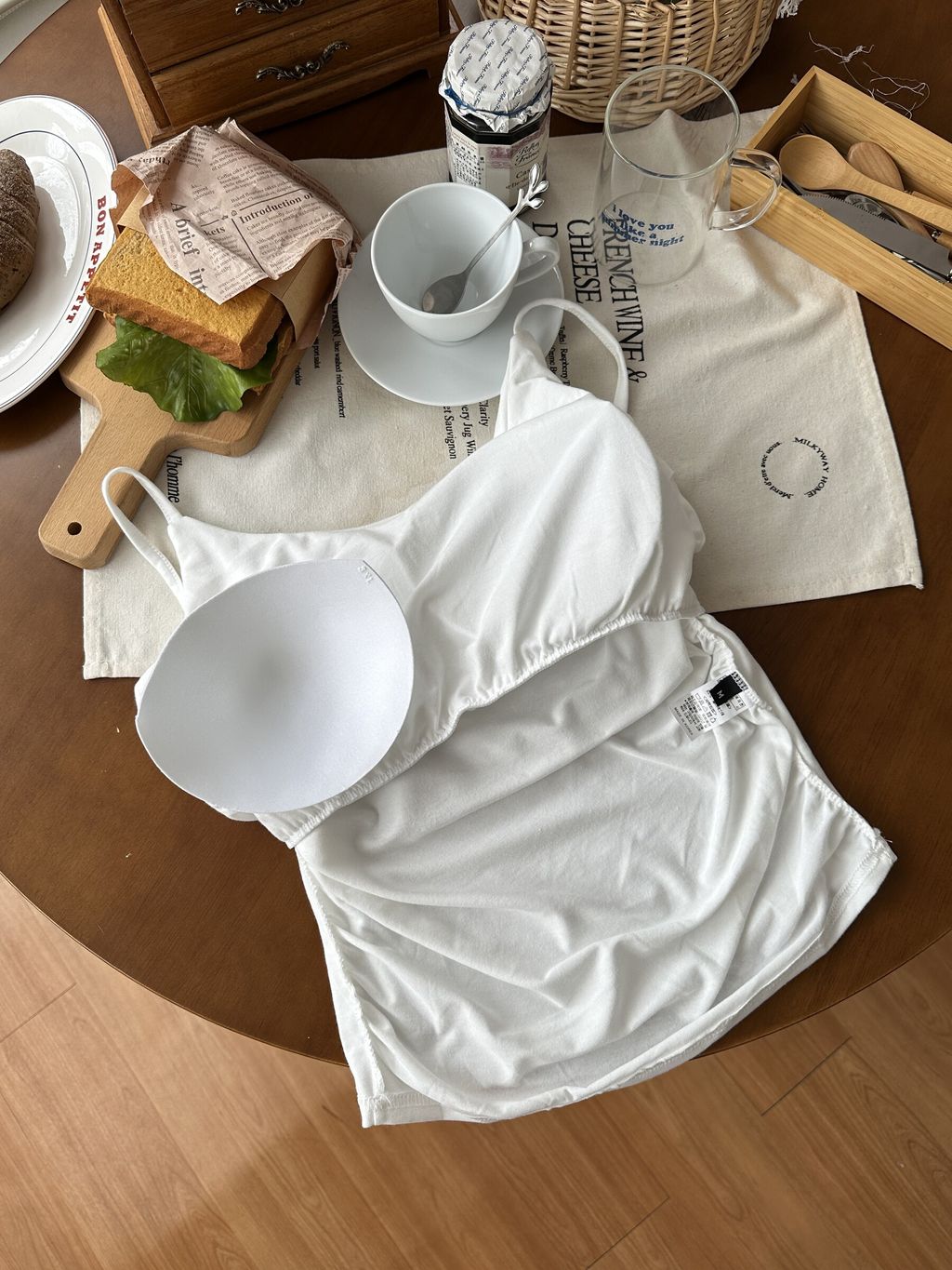 (正韓)抓皺背心+罩衫兩件套 (10)