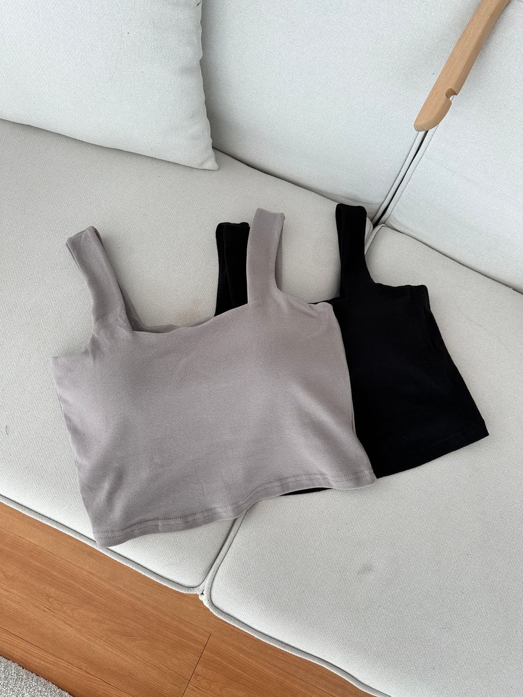 (微肉女孩專屬)寬肩帶胸墊背心 (5)