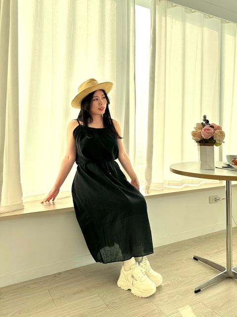 細肩肌理感長洋(附綁帶) (3)