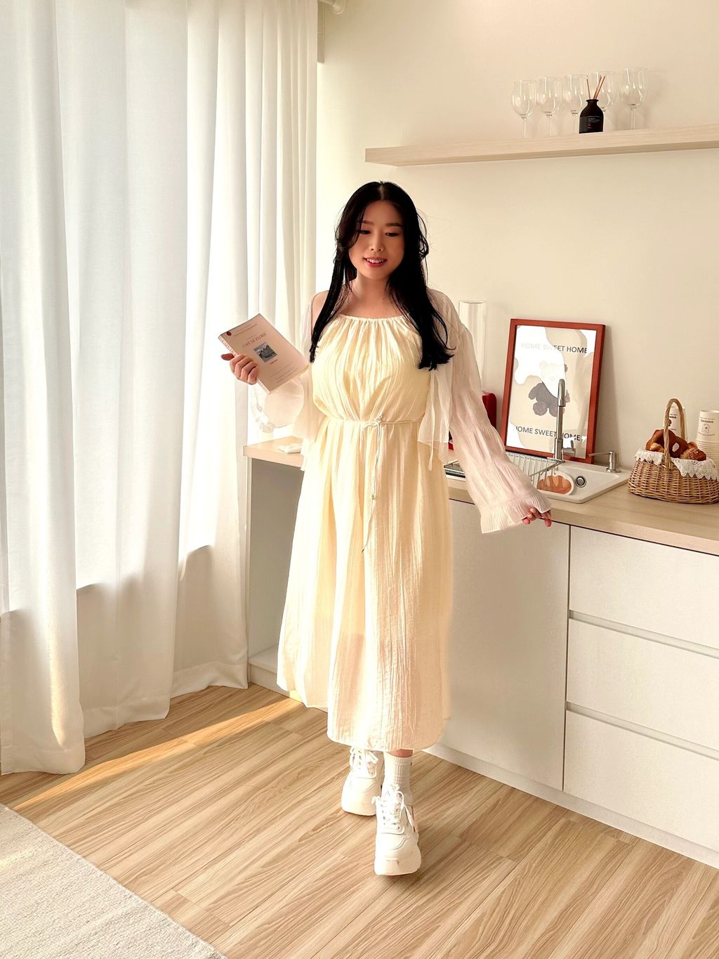 細肩肌理感長洋(附綁帶) (1)