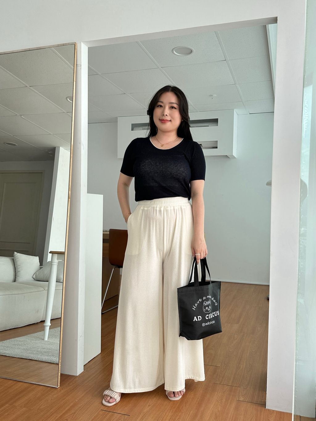 三色拼邊針織T (3)