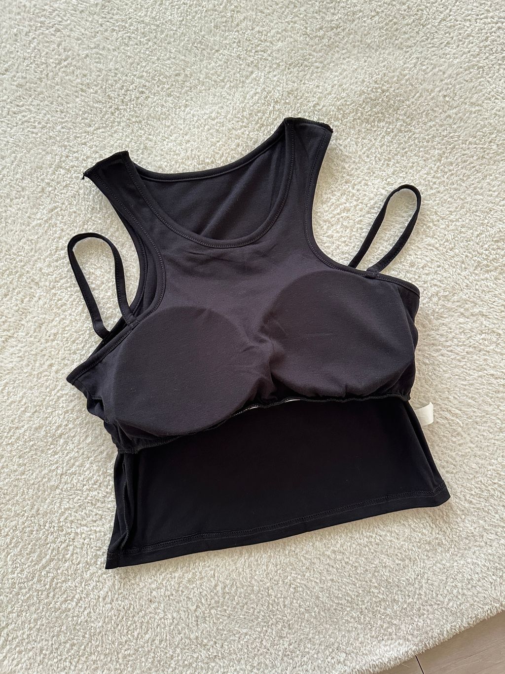 刺繡挖肩胸墊背心 (3)