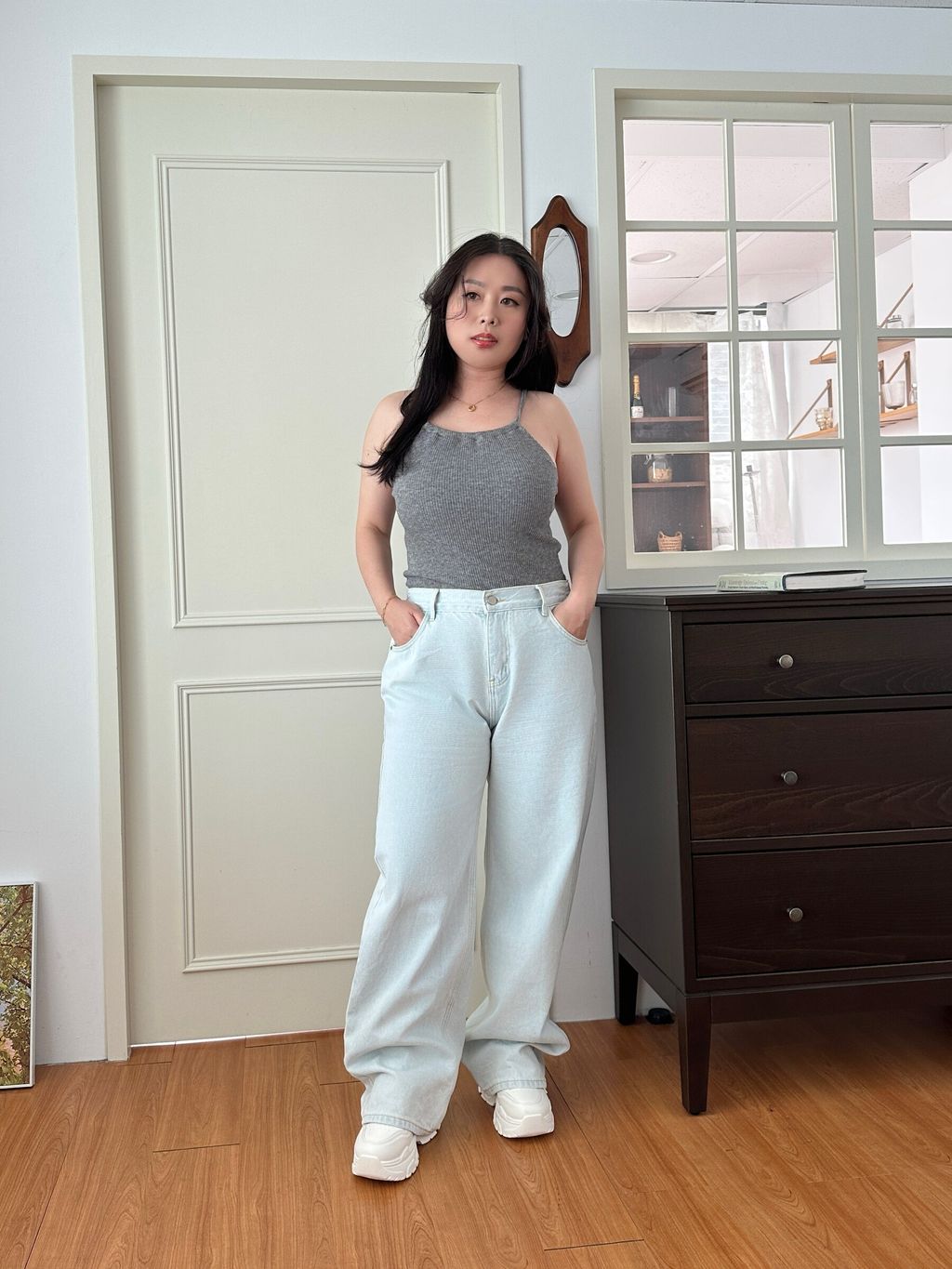 美背羅紋背心套裝(附胸墊) (6)