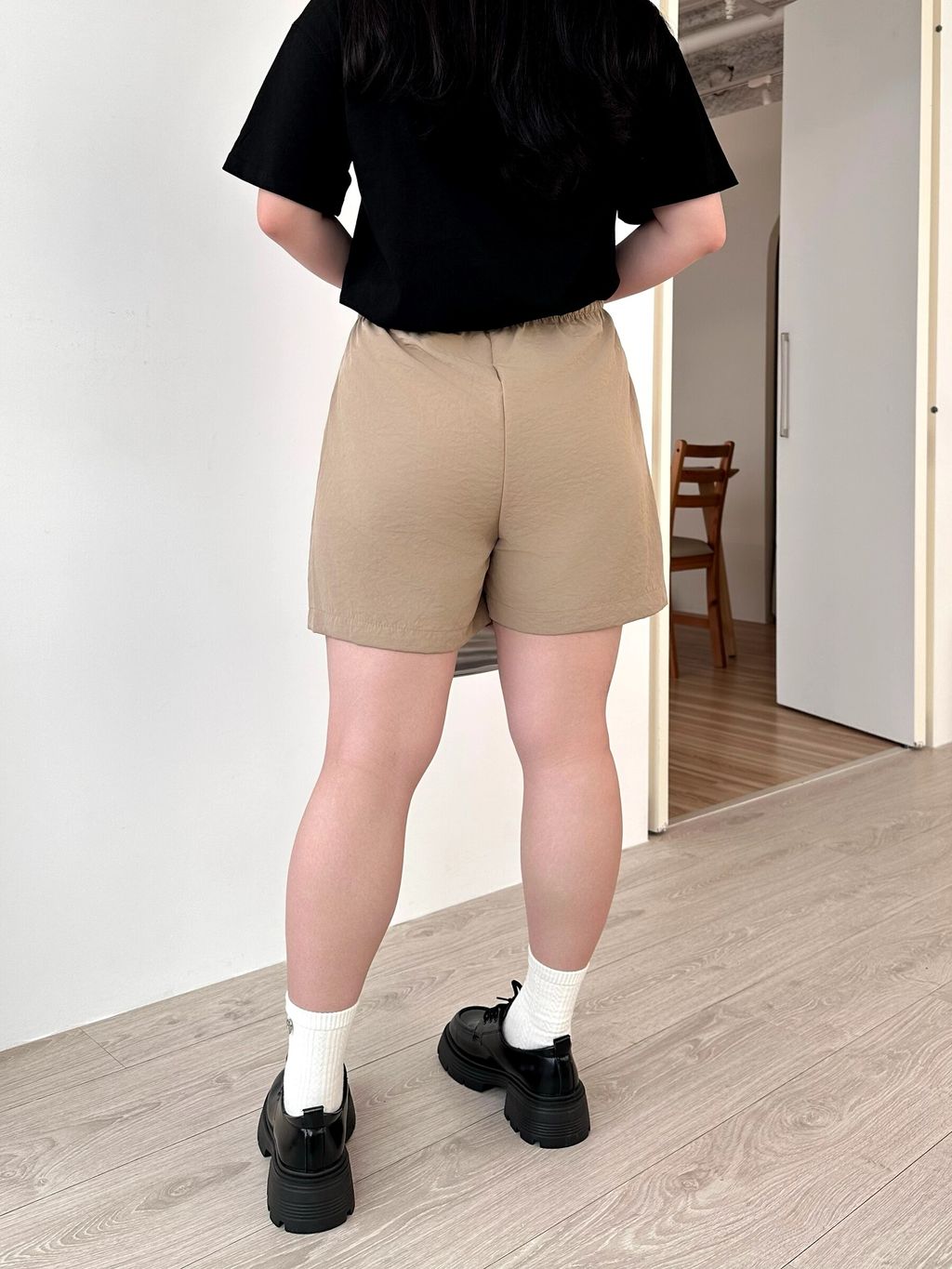 高腰剪裁一片裙褲 (5)