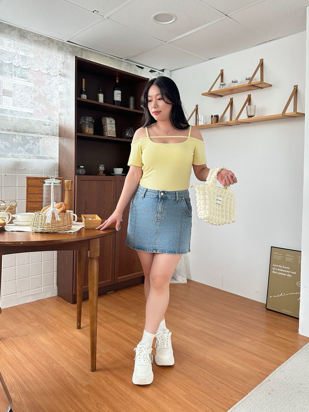 (正韓)小辣涼感一字領胸墊上衣 (8)