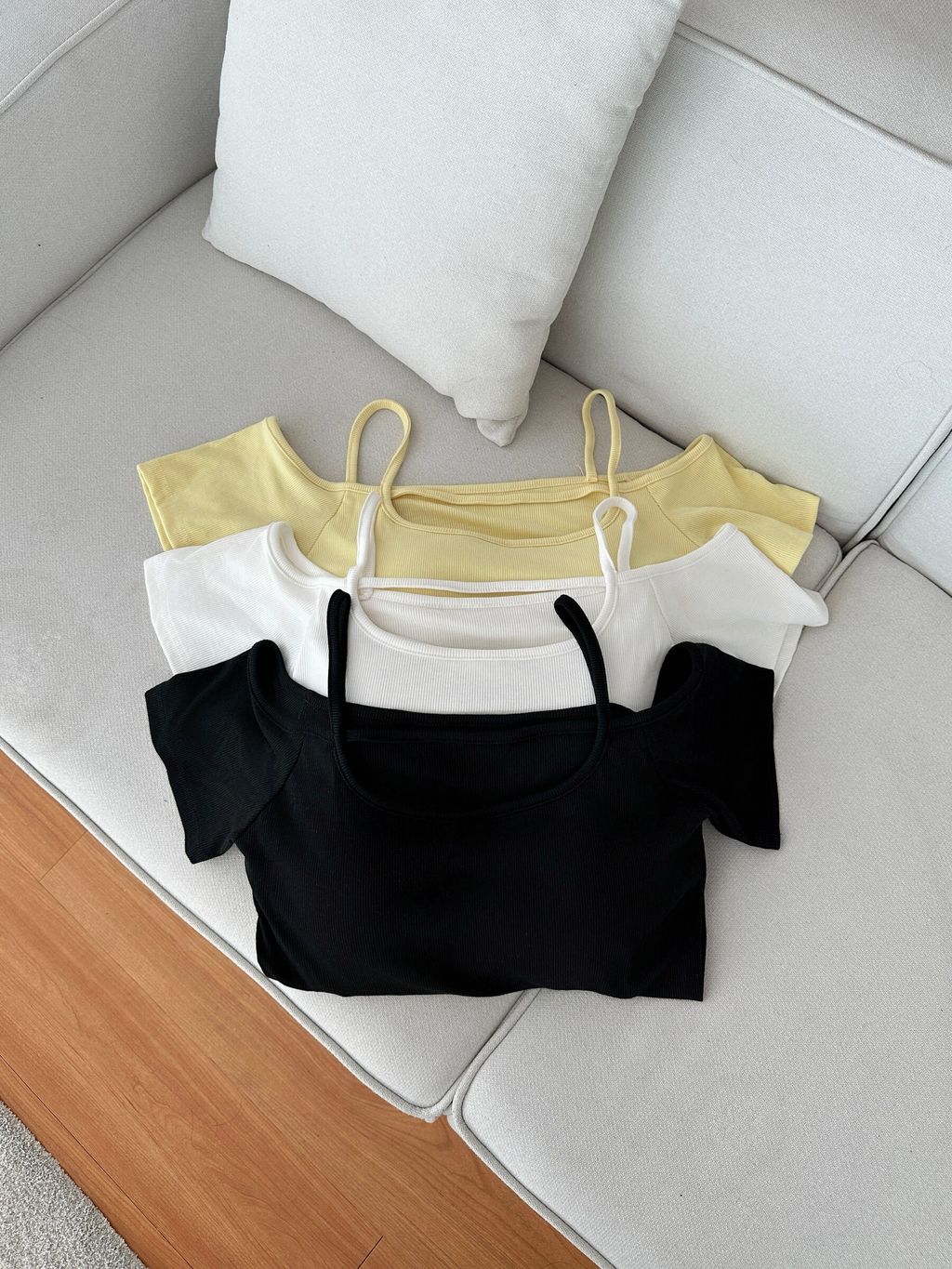 (正韓)小辣涼感一字領胸墊上衣 (7)