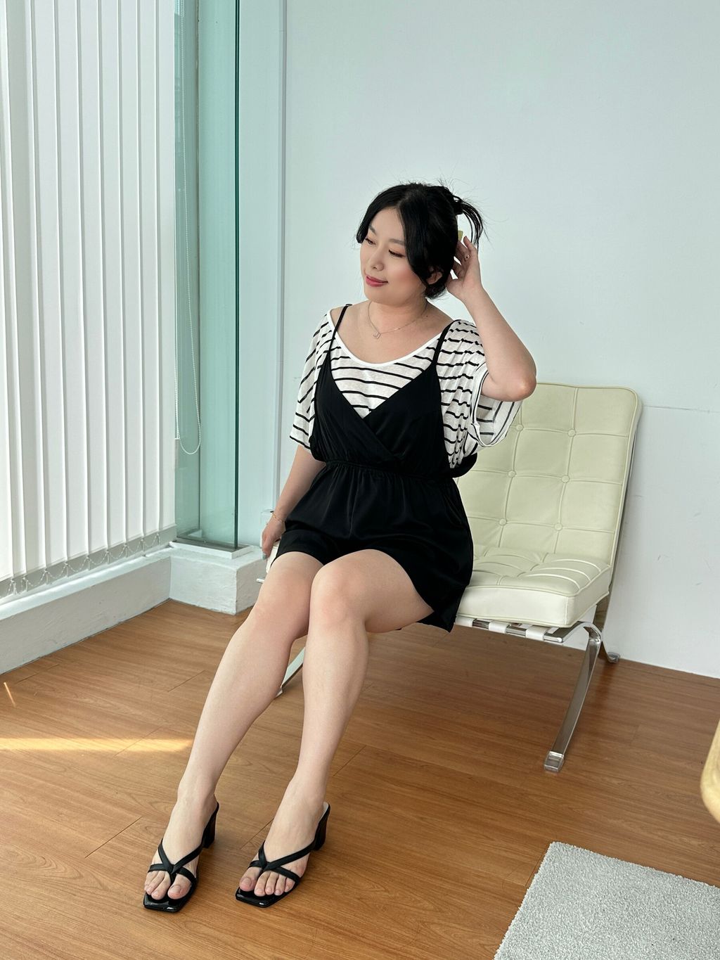 雪紡連身褲套裝 (9)