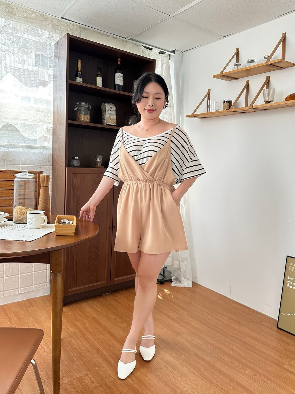 雪紡連身褲套裝 (7)