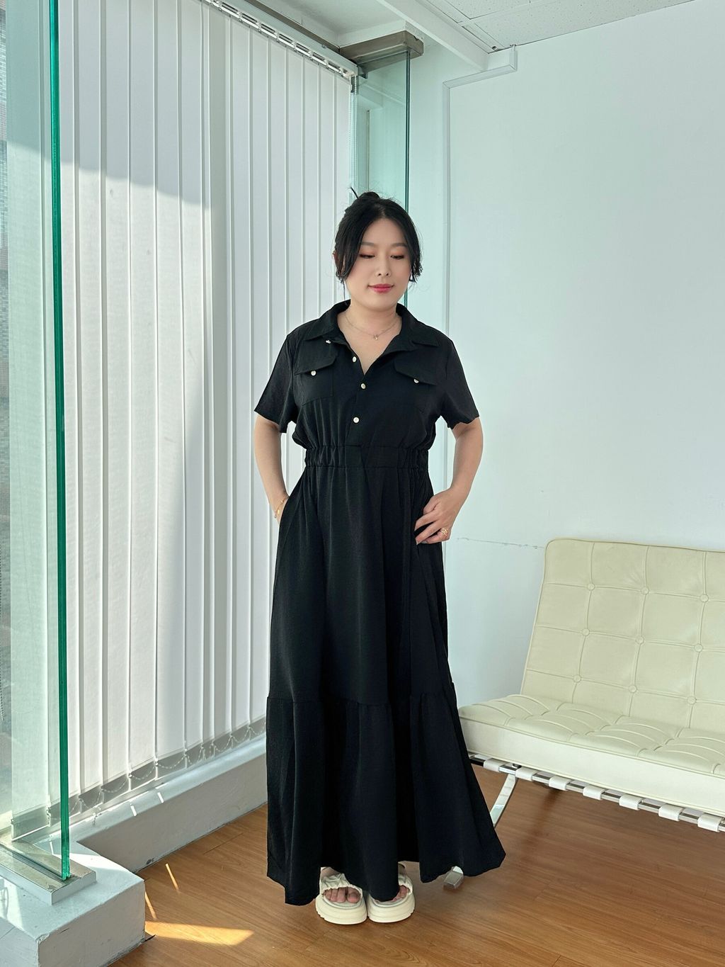 襯衫長洋裝 (11)