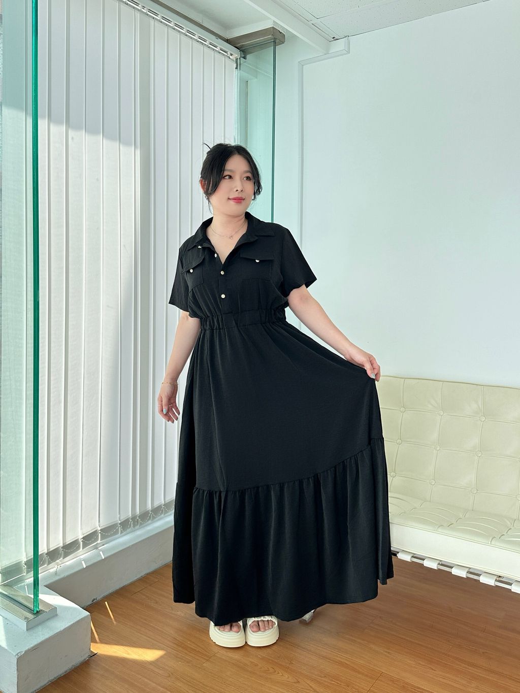襯衫長洋裝 (8)