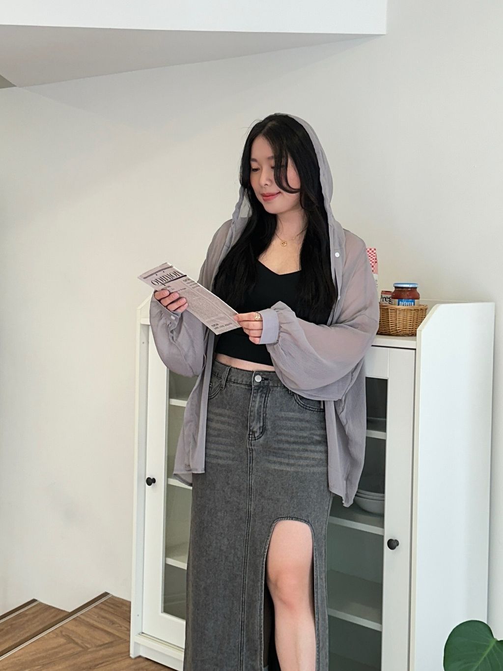 雪紡連帽罩衫 (6)