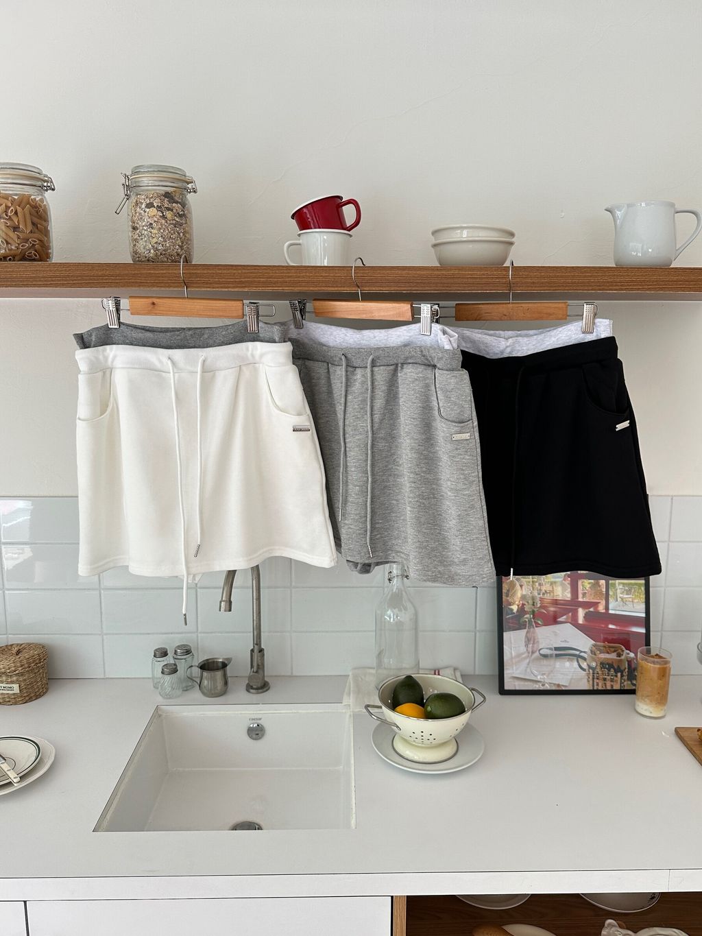 拚色休閒短裙 (9)