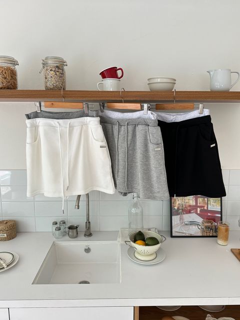 拚色休閒短裙 (9)