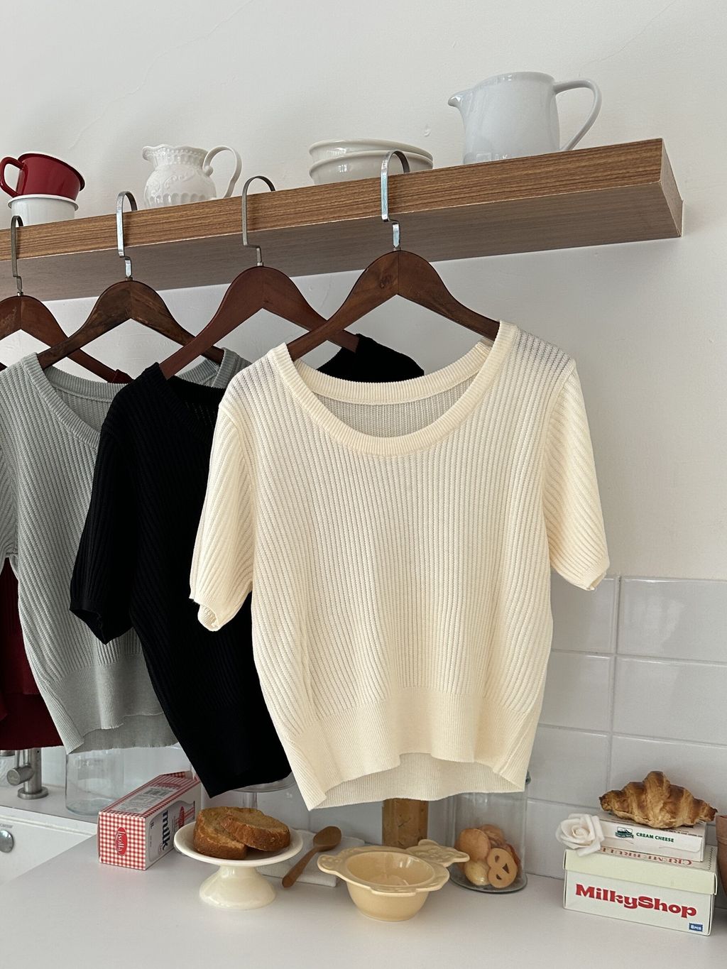 圓領針織上衣 (3)