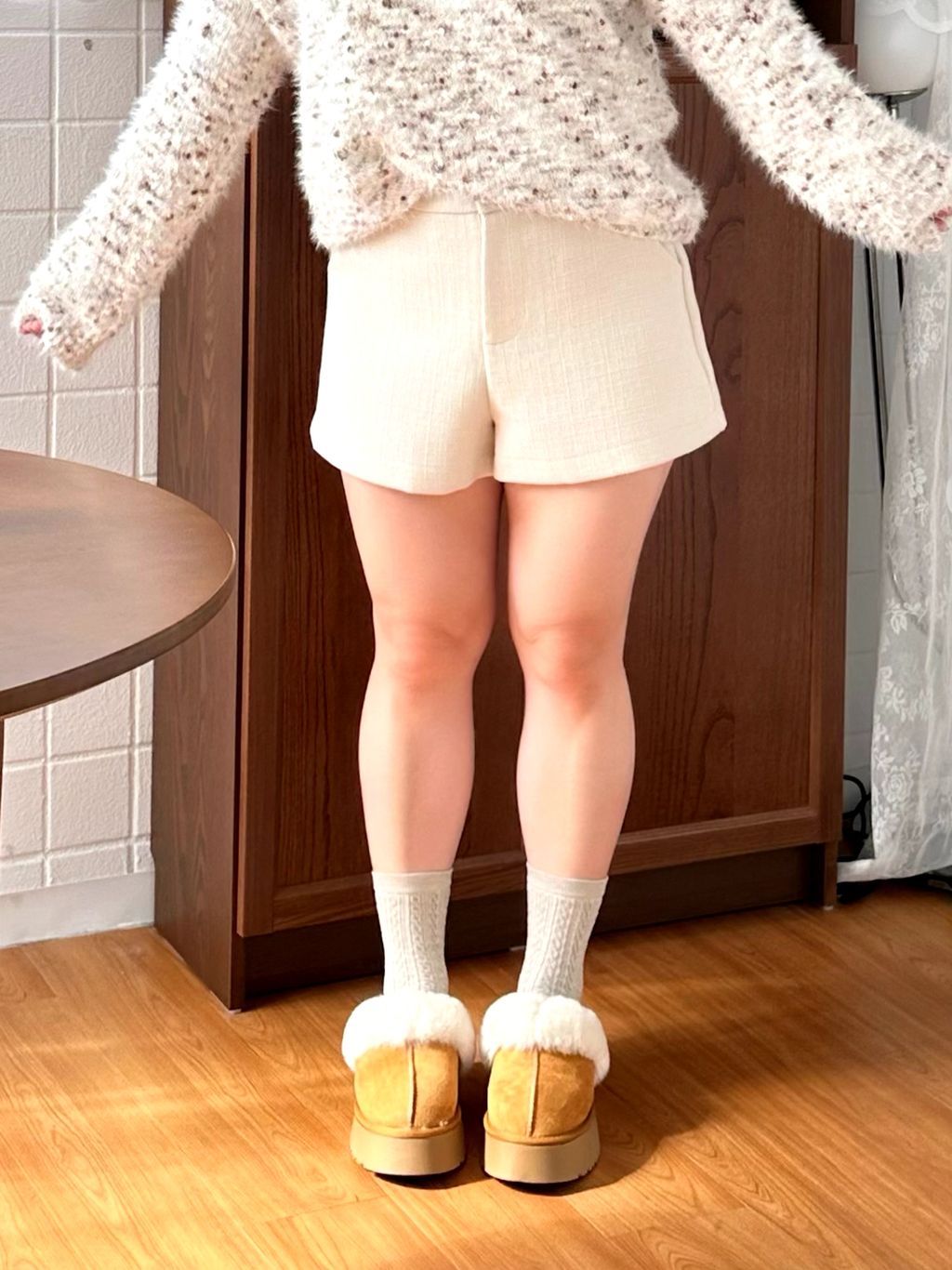 小香風後鬆緊短褲 (9)