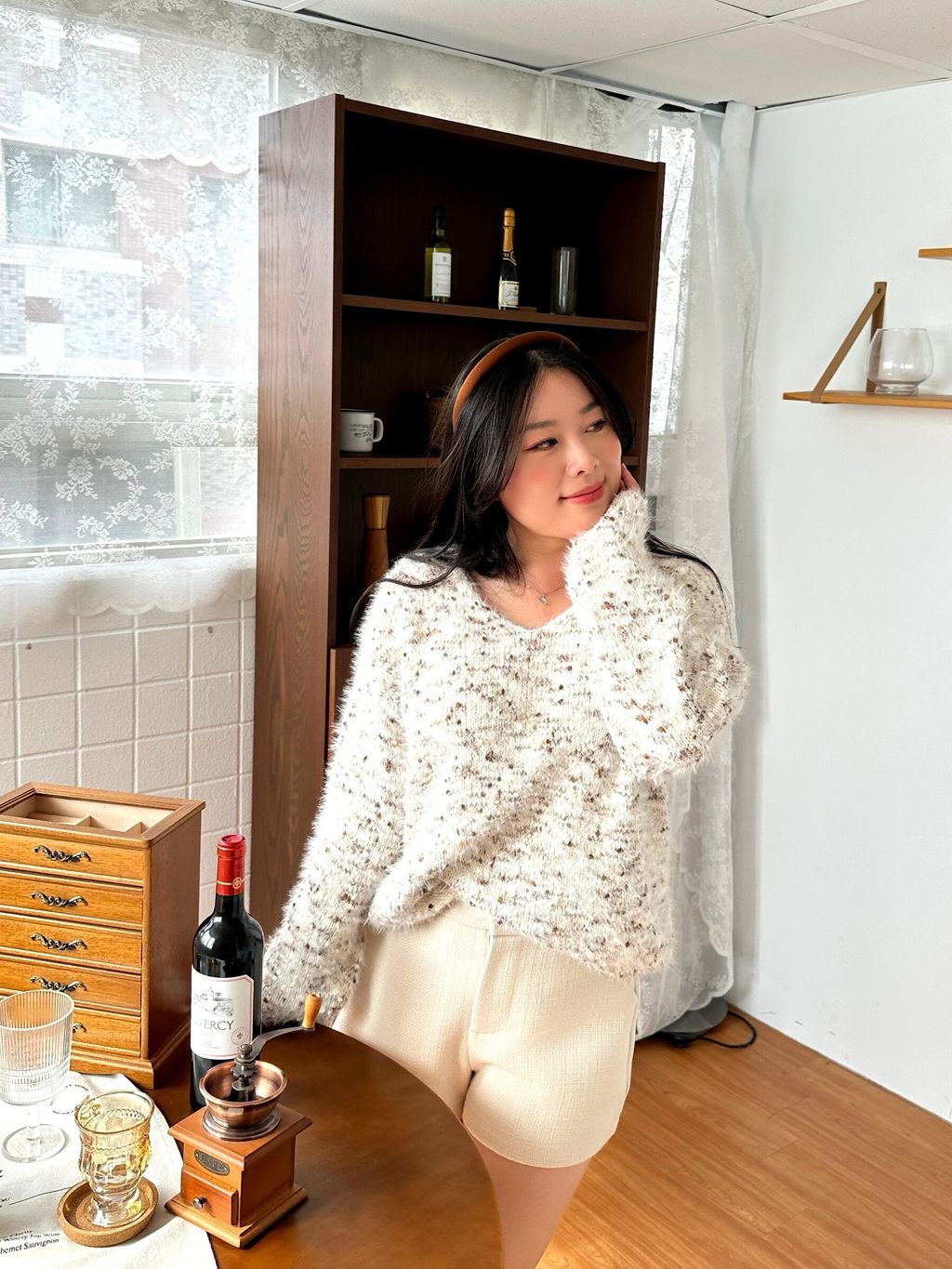 小香風後鬆緊短褲 (11)