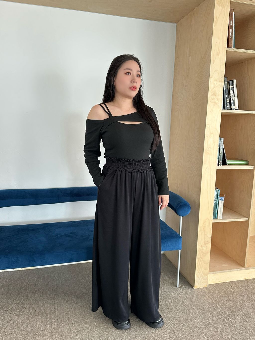 (正韓)高腰收腹寬褲 (1)