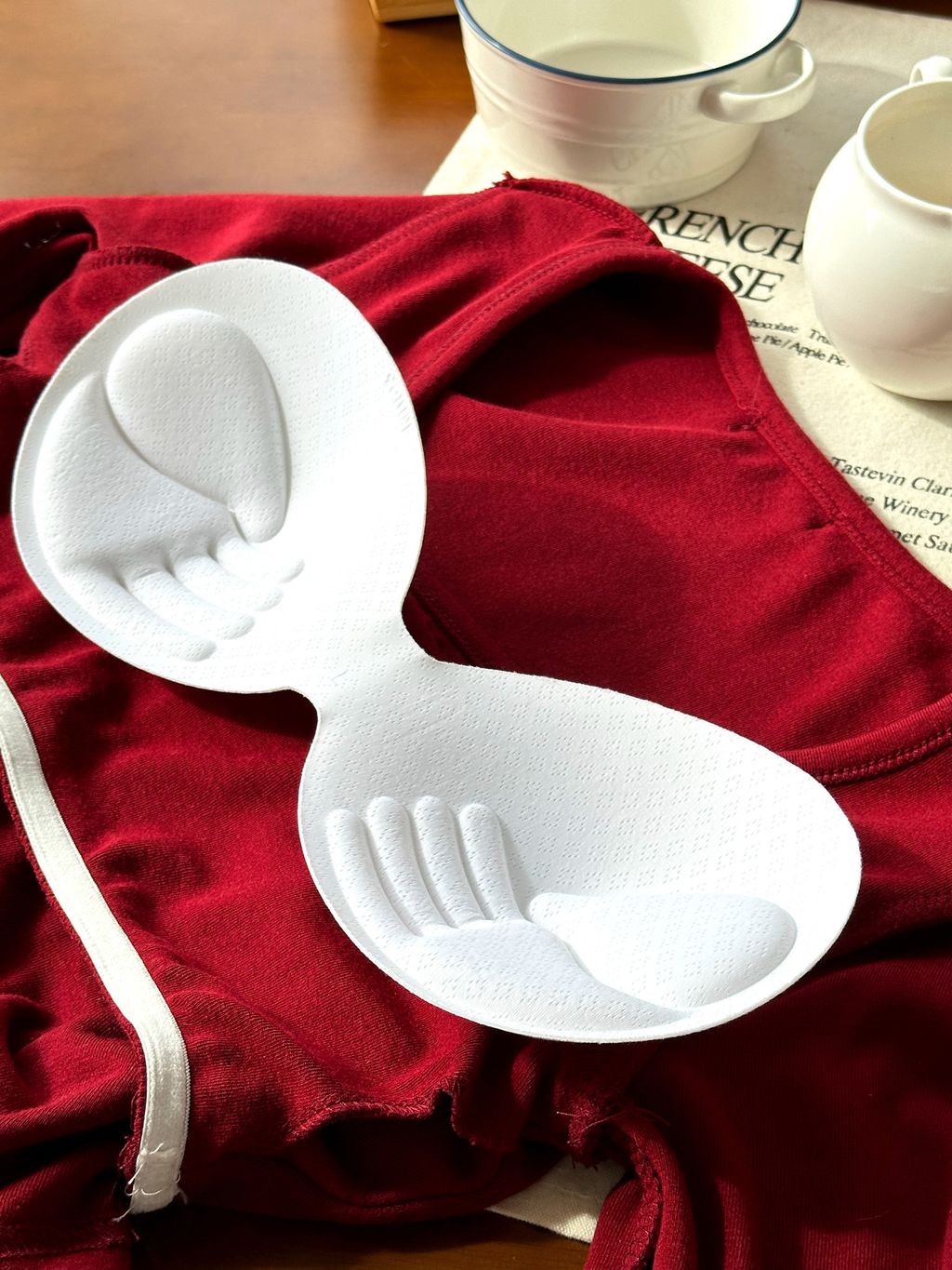 方領長袖側抓皺胸墊上衣 (8)