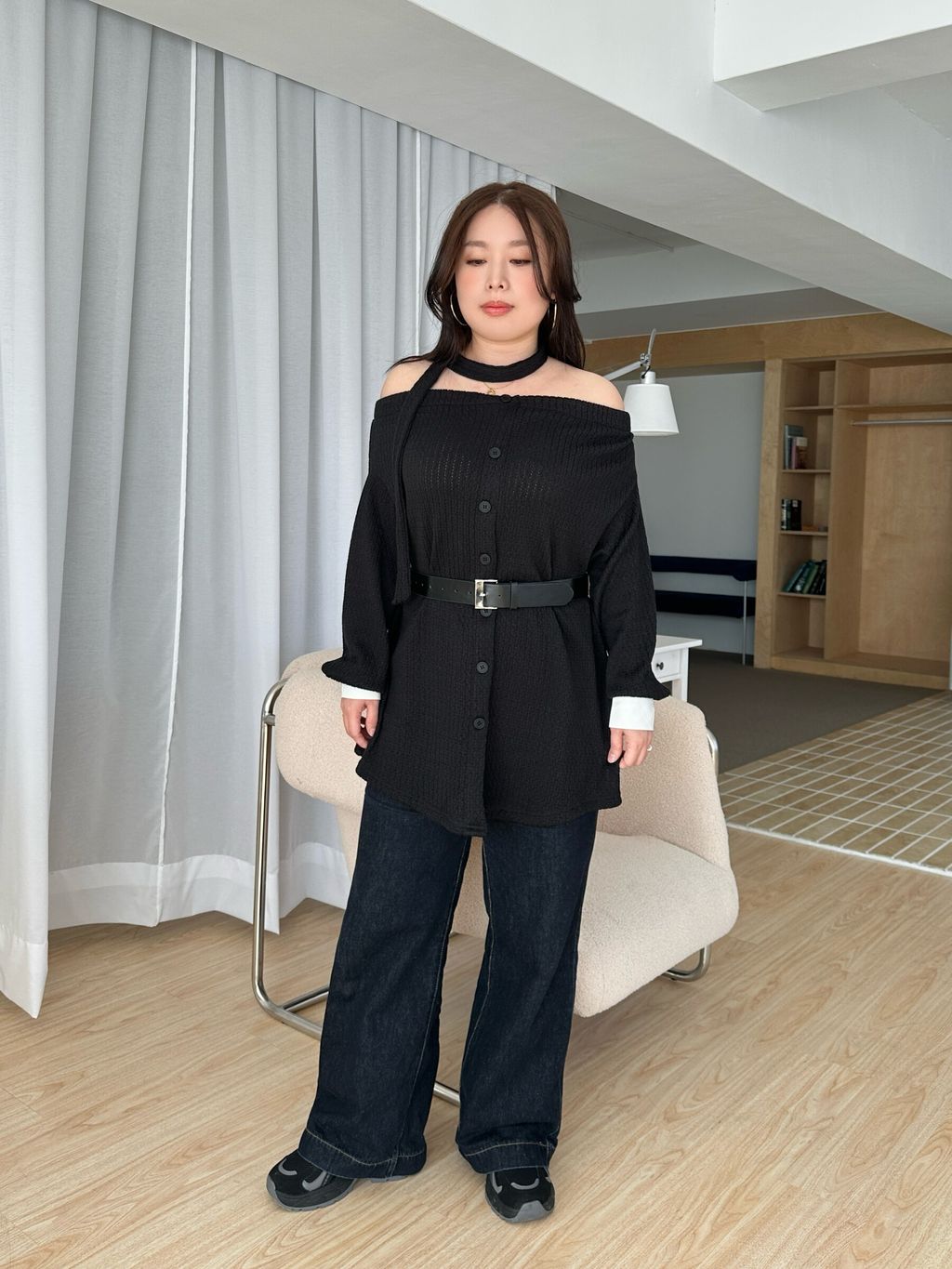 經典牛仔寬褲 (14)