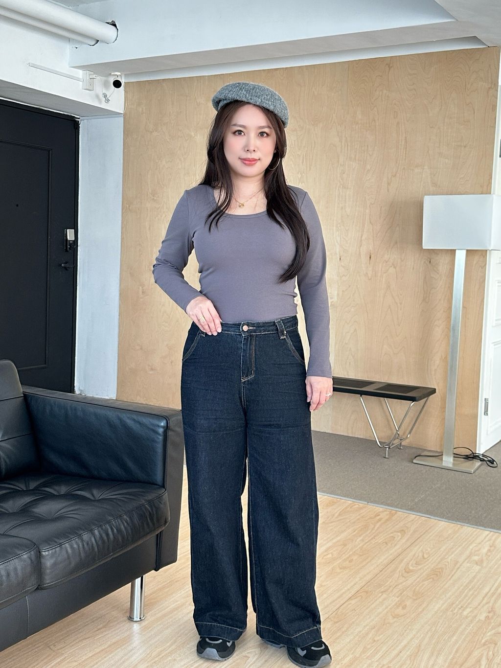 經典牛仔寬褲 (12)