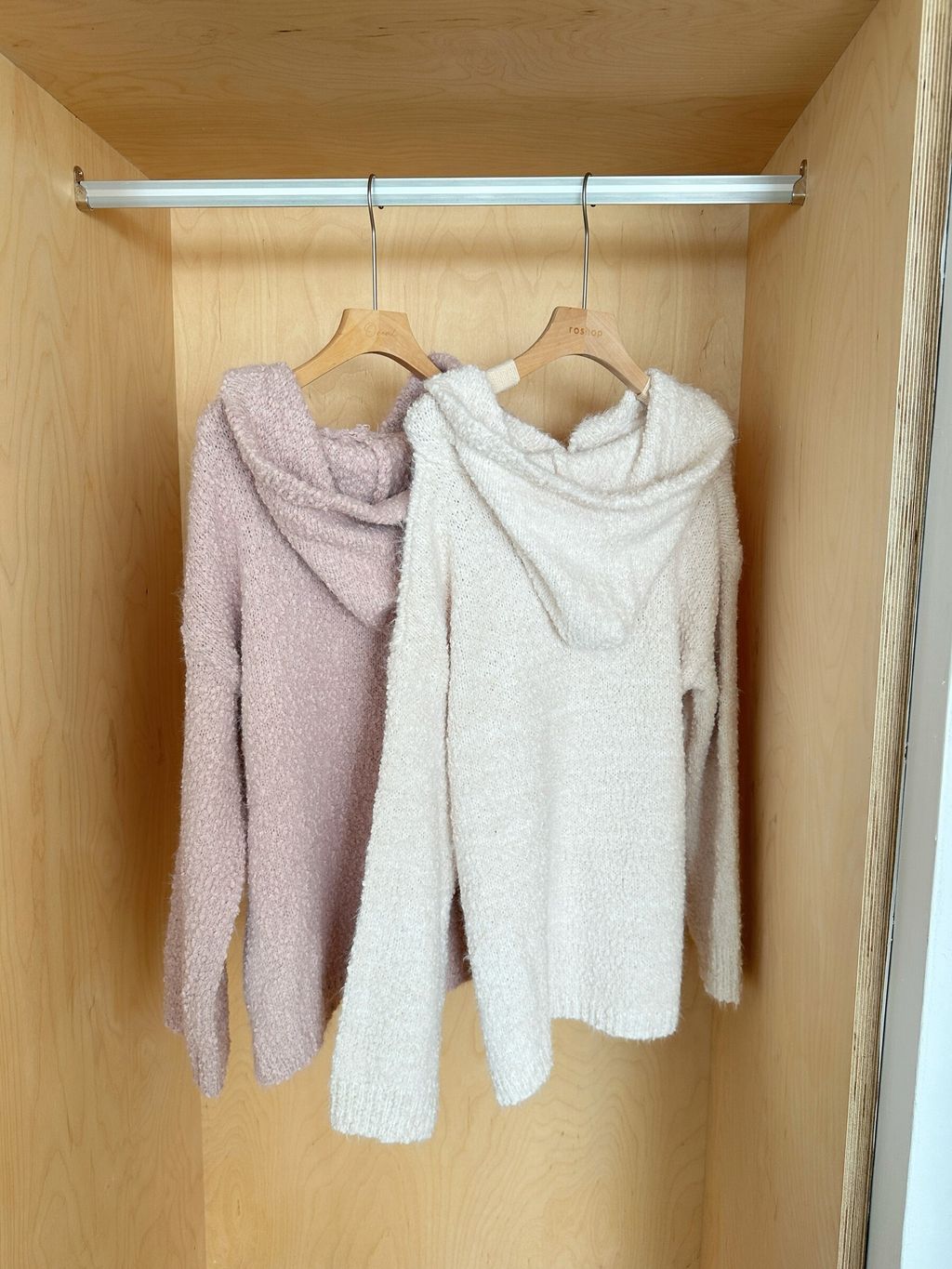 泰迪絨連帽長版毛衣 (16)