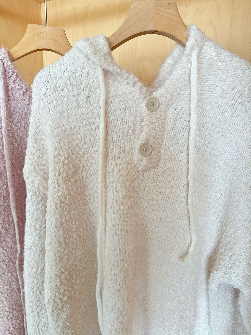 泰迪絨連帽長版毛衣 (17)