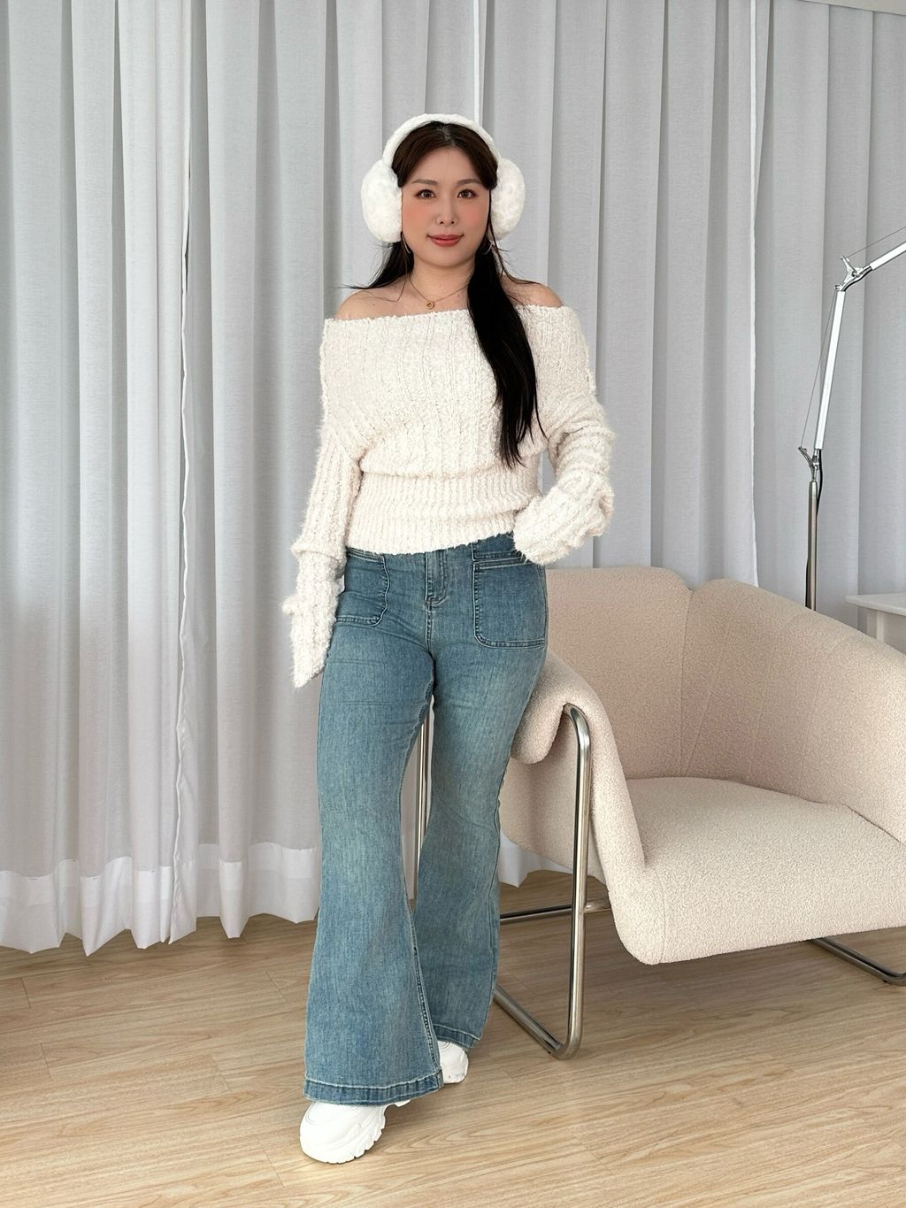 翻領一字絨感毛衣 (17)