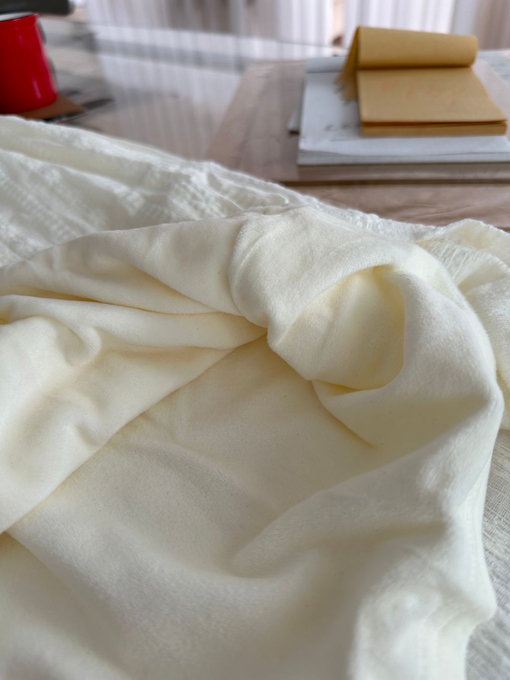 暖絨蕾絲直紋長裙 (3)