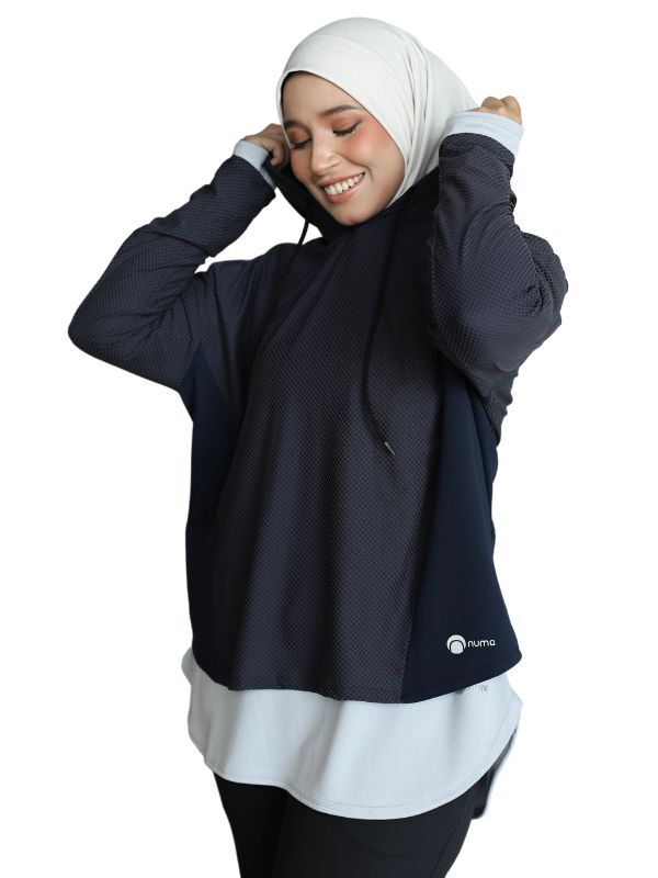 NUMA Elo Hoodie Top - Navy Blue