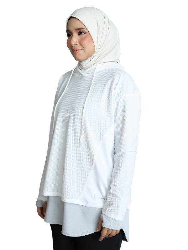 NUMA Elo Hoodie Modest Activewear - White