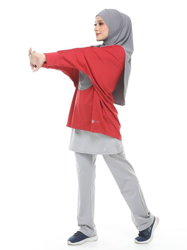 Numa Modest Batwing Garnet Red