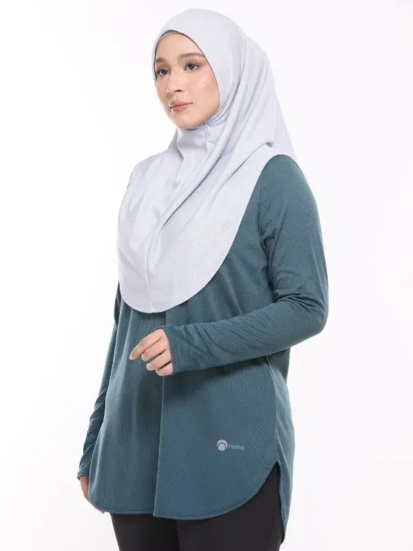 modest top teal green