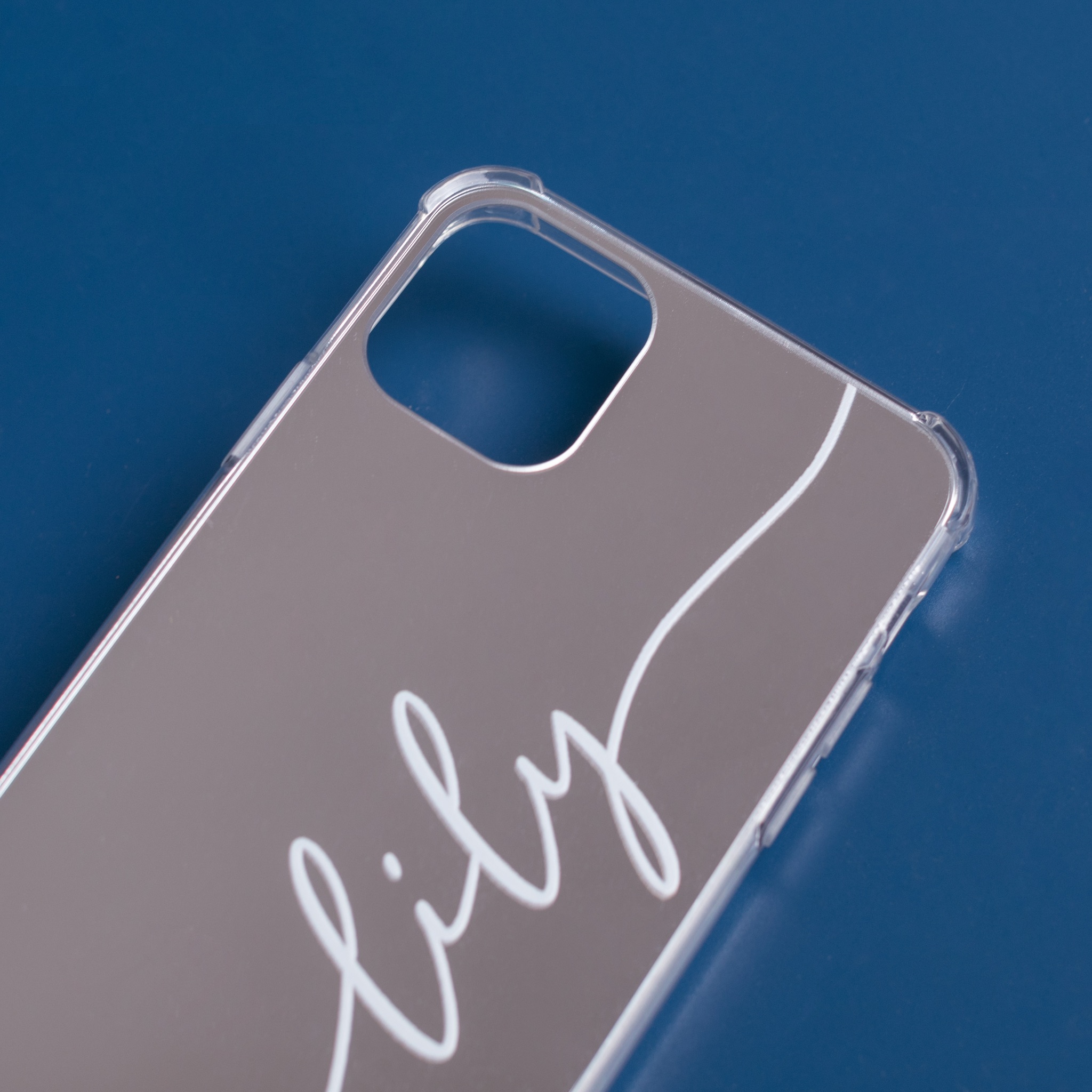 Ooh Hello客製化 英文字鏡面四角防摔手機殼