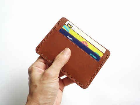 Leather Minimalist Card Holder Wallet, Black Slim Card Holder - Shop  KodamaLife Card Holders & Cases - Pinkoi