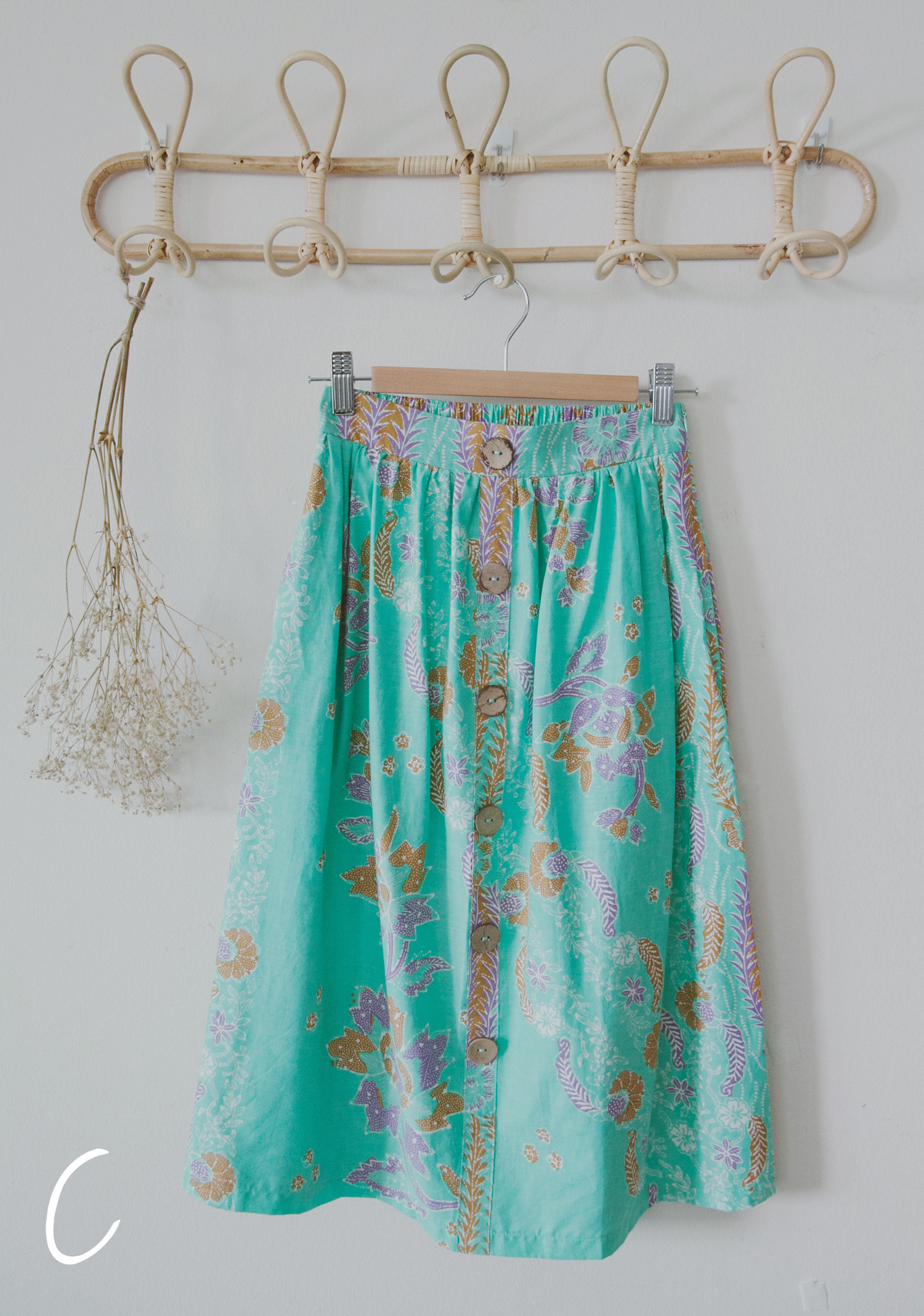 Niah+Co Batik Pleated Gathered Skirt  -10.jpg