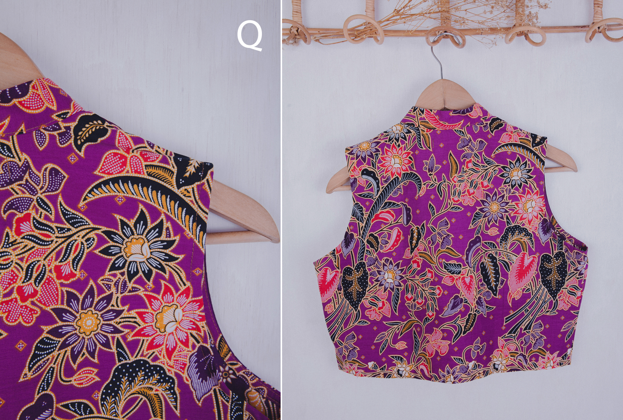 Niah+Co Batik Crop Cheongsam Top (XL)_178(2x)