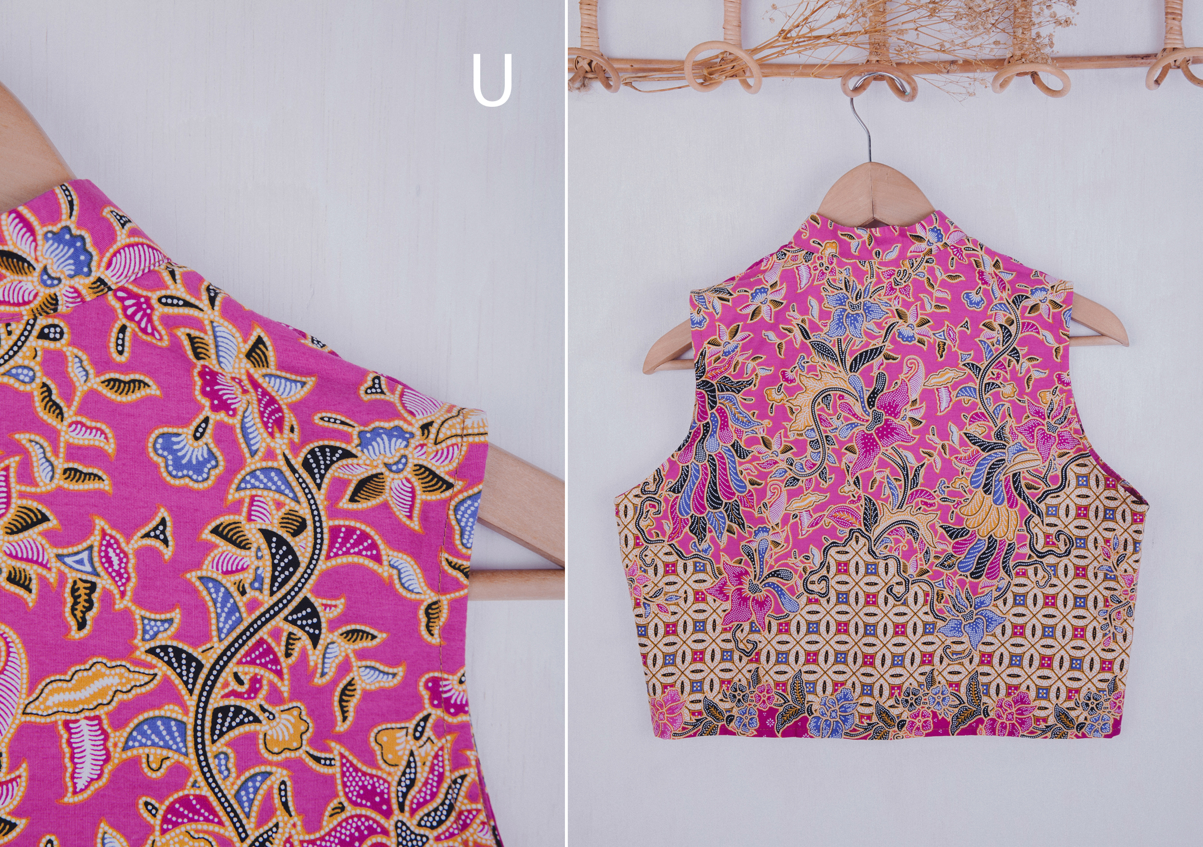 Niah+Co Batik Crop Cheongsam Top (XL)_186