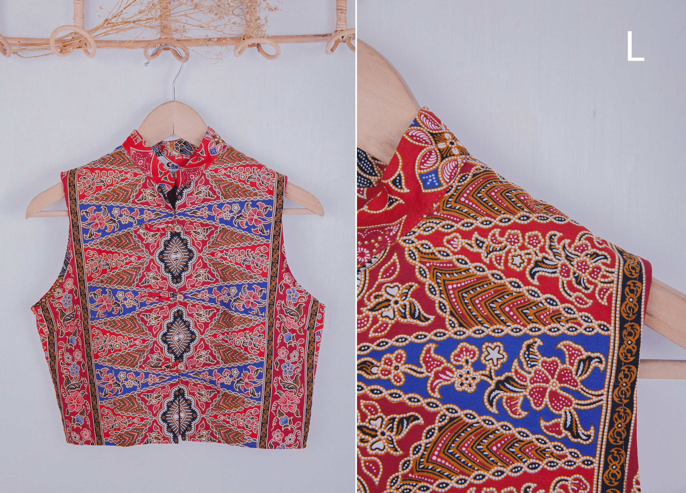 Niah+Co Batik Crop Cheongsam Top (XL)_167